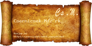Csernicsek Márk névjegykártya