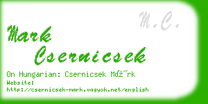 mark csernicsek business card